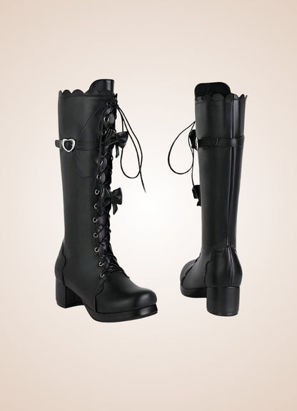 Steampunk Lace Up Lolita Boots UK