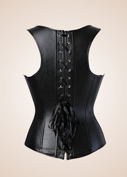 Steampunk Leather Overbust Dress UK
