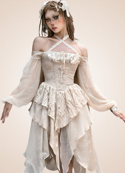 Steampunk Long Sleeve Dress 2 UK