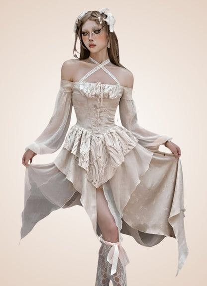 Steampunk Long Sleeve Dress 4 UK