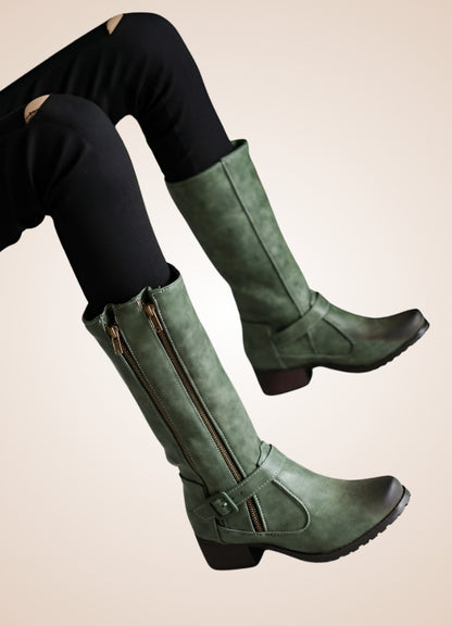 Steampunk Low Block Heel Boots UK