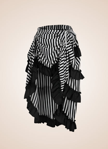Steampunk Medieval Stripped Skirt UK