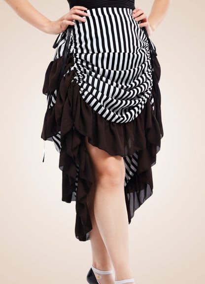 Steampunk Medieval Stripped Skirt UK