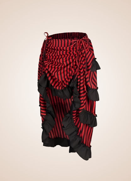 Steampunk Medieval Stripped Skirt UK
