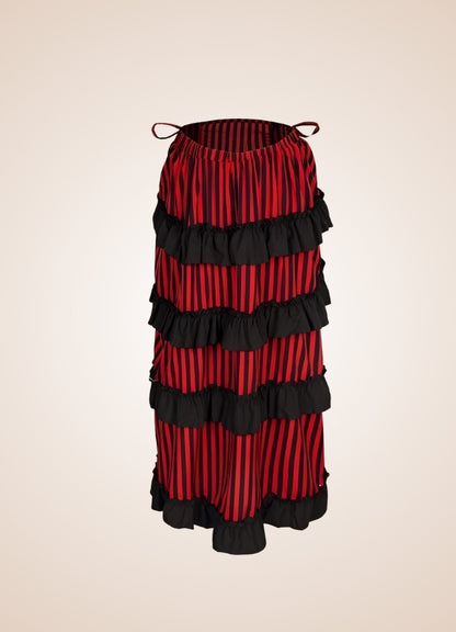 Steampunk Medieval Stripped Skirt UK