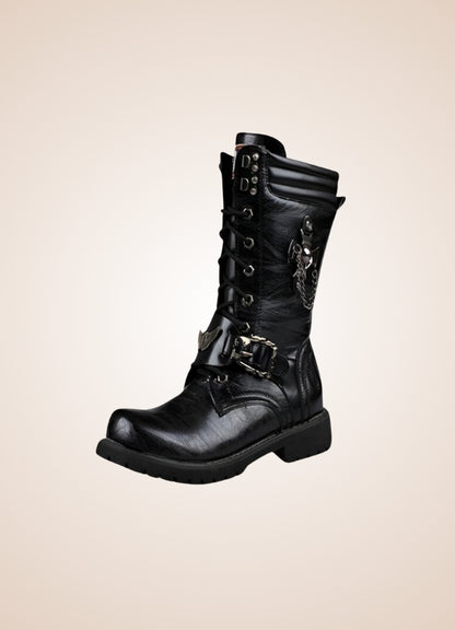 Steampunk Men's Long Tube Boots UK