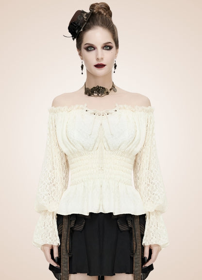 Steampunk Off Shoulder Shirt UK