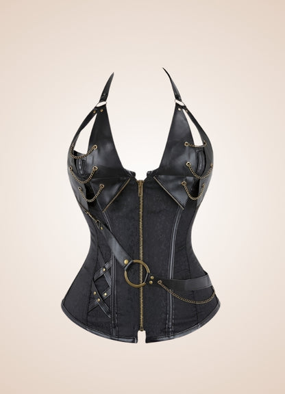 Steampunk Pirate Corset With Chain UK
