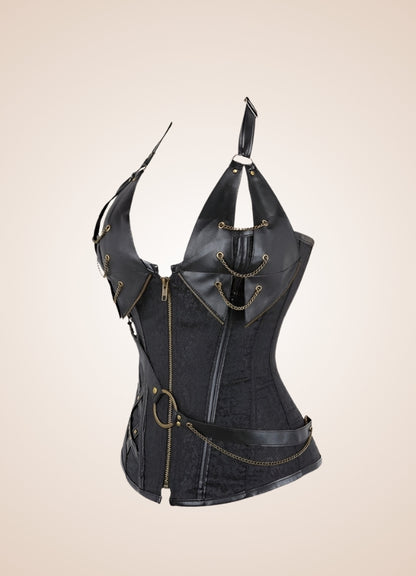 Steampunk Pirate Corset With Chain UK