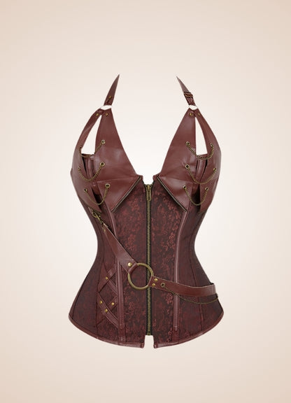 Steampunk Pirate Corset With Chain UK