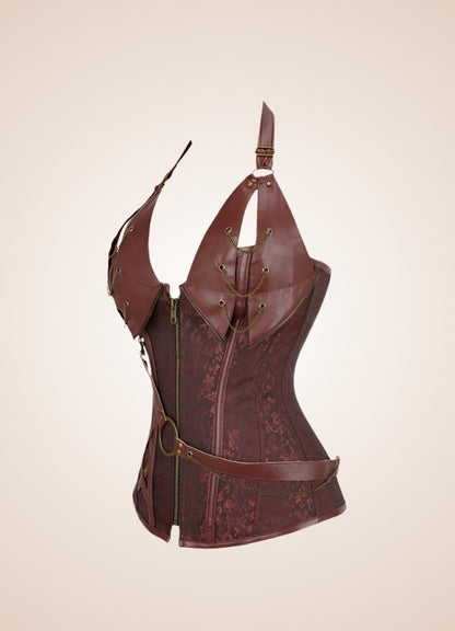 Steampunk Pirate Corset With Chain UK