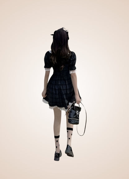 Steampunk Plaid Lolita Dress UK
