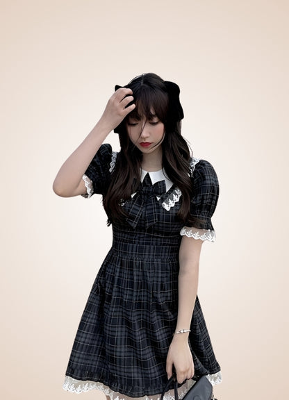 Steampunk Plaid Lolita Dress UK