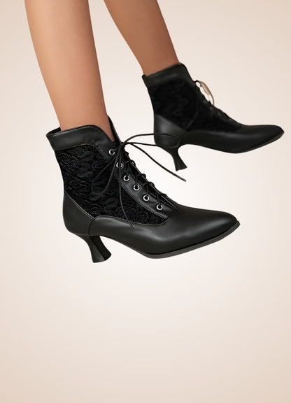 Steampunk Pointed Toe Ankle Boots UK