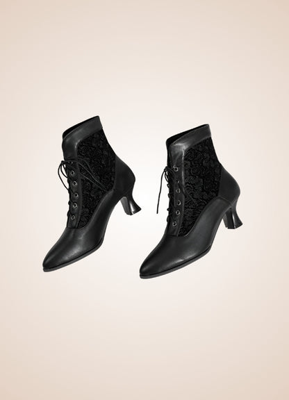 Steampunk Pointed Toe Ankle Boots UK
