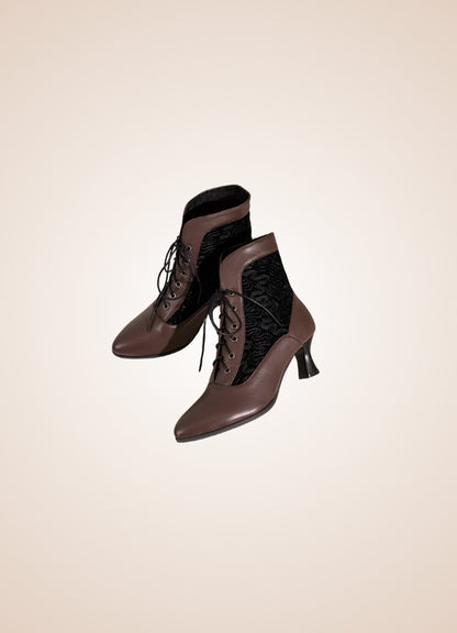 Steampunk Pointed Toe Ankle Boots UK