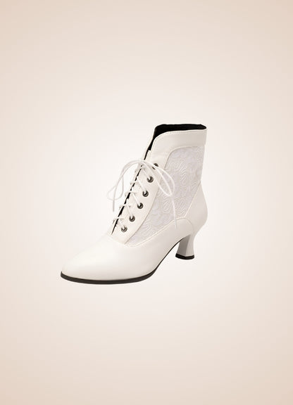 Steampunk Pointed Toe Ankle Boots UK