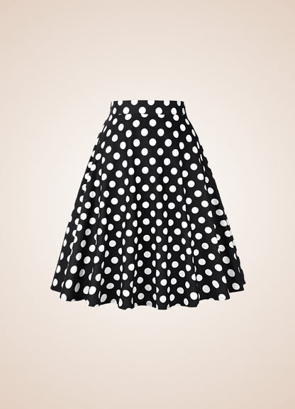 Steampunk Polkadot Midi Skirt UK