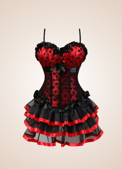 Steampunk Red Corset Mini Dress UK