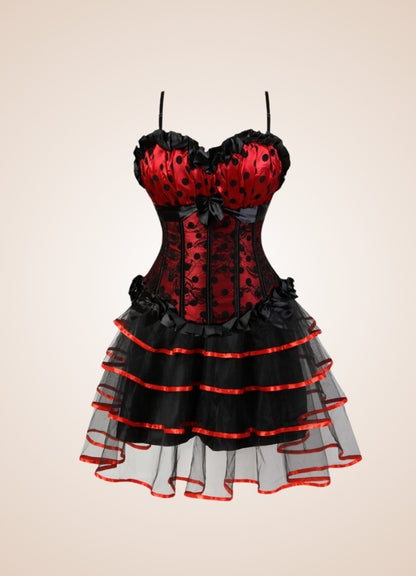 Steampunk Red Corset Mini Dress UK