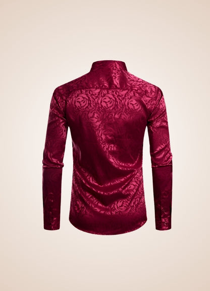 Steampunk Red Flower Pattern Shirt UK