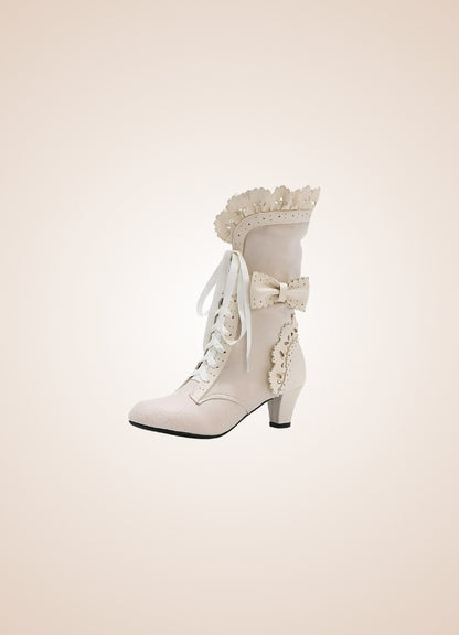 Steampunk Ribbon Heels Boots UK