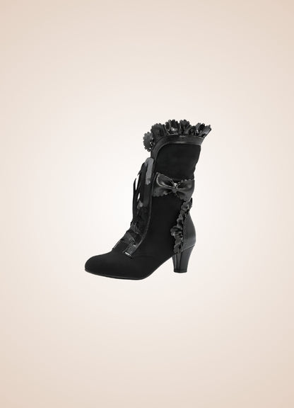 Steampunk Ribbon Heels Boots UK