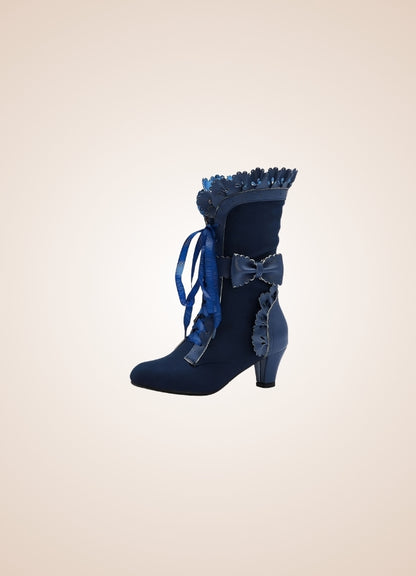 Steampunk Ribbon Heels Boots UK