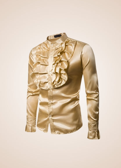 Steampunk Satin Gold Shirt UK