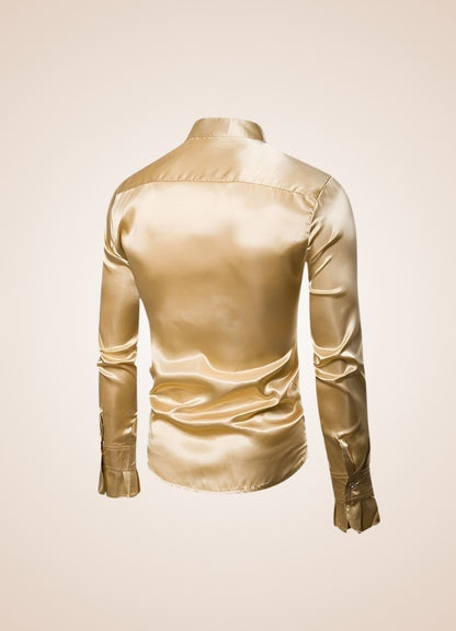 Steampunk Satin Gold Shirt UK