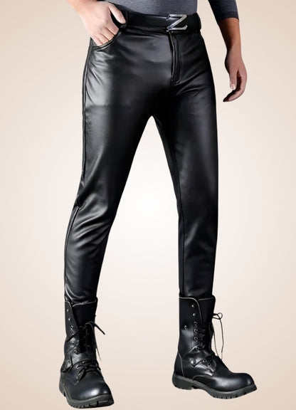 Steampunk Skinny Leather Pants UK