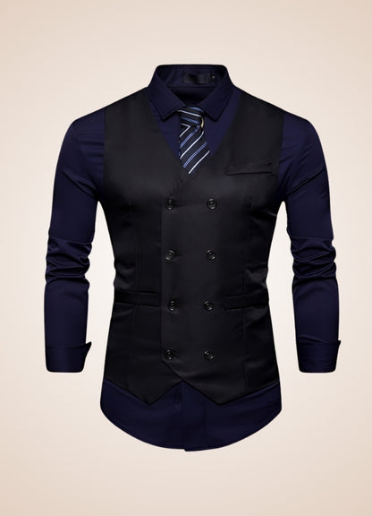 Steampunk Slim Fit Double Breasted Vest UK