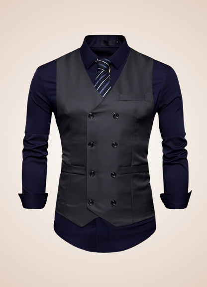 Steampunk Slim Fit Double Breasted Vest UK