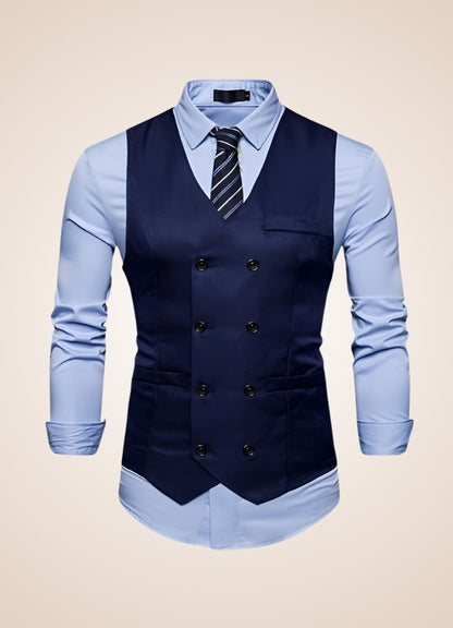 Steampunk Slim Fit Double Breasted Vest UK