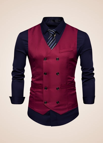 Steampunk Slim Fit Double Breasted Vest UK