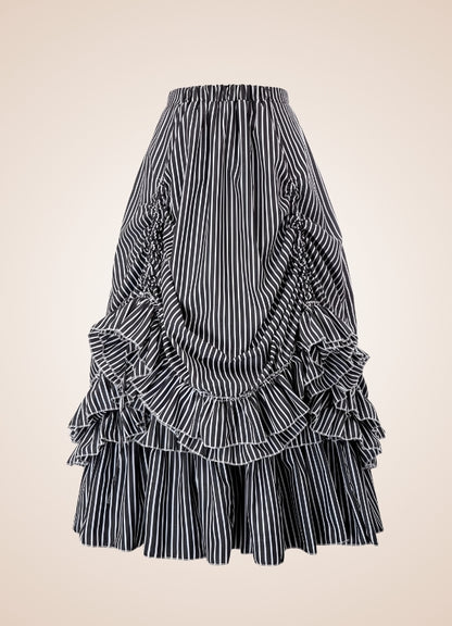 Steampunk Stripped Maxi Skirt UK