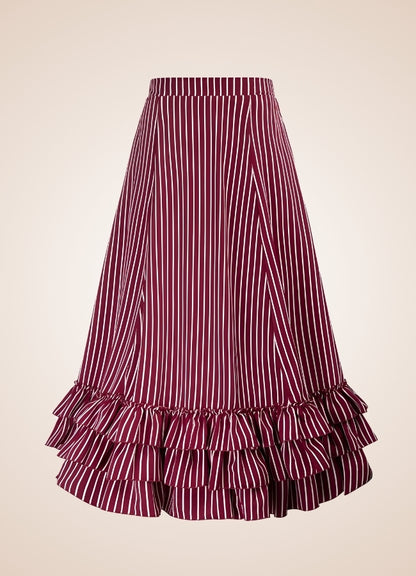 Steampunk Stripped Maxi Skirt UK
