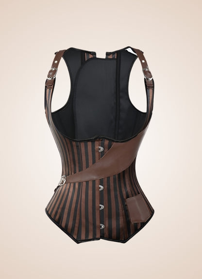 Steampunk Strips Pattern Corset UK
