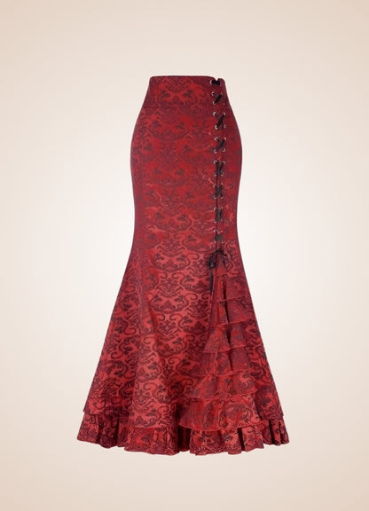 Steampunk Victorian Brocade Skirt UK