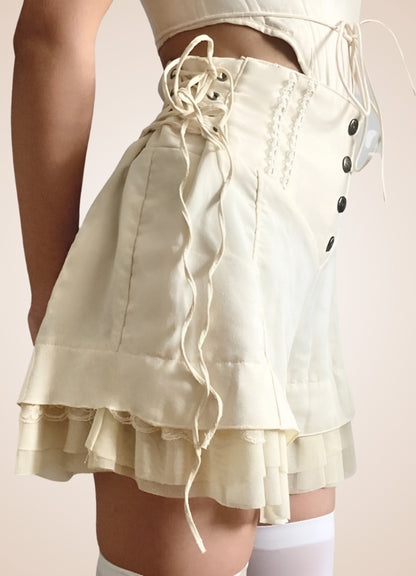 Steampunk Victorian Shorts White UK