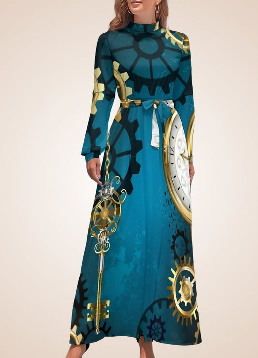 Steampunk Vintage Long Dress UK