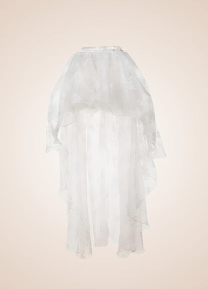Steampunk White Tulle Skirt UK