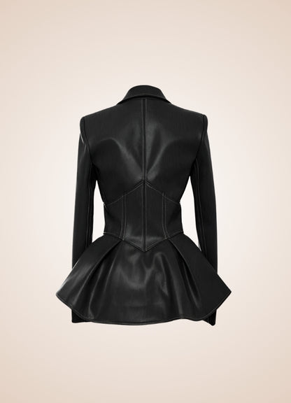 Steampunk Women's Leather Zipper Jacket UK