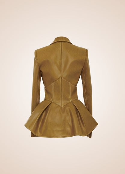 Steampunk Women's Leather Zipper Jacket UK