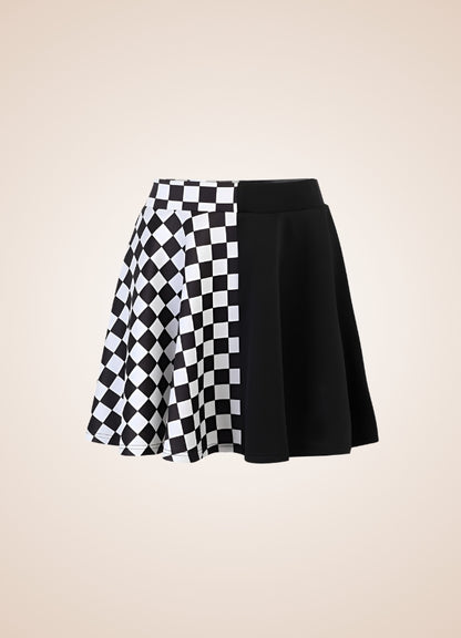 Two Color Gothic Mini Skirt UK