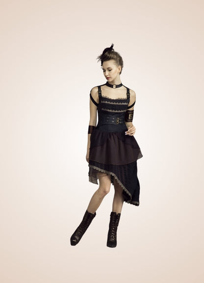 Victorian Asymmetrical Steampunk Dress UK