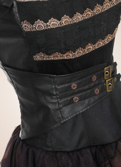 Victorian Asymmetrical Steampunk Dress UK