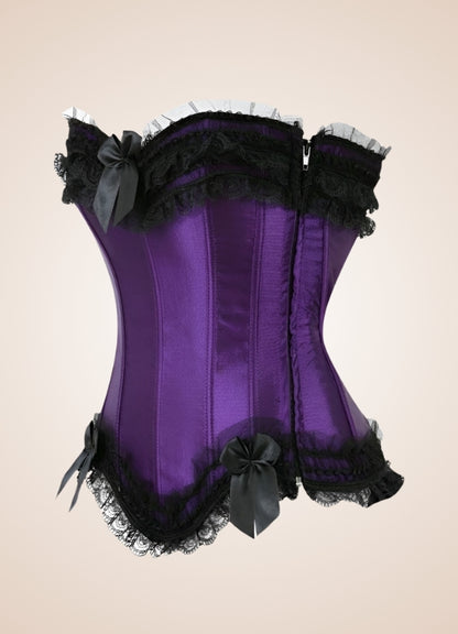 Victorian Black And Purple Corset UK
