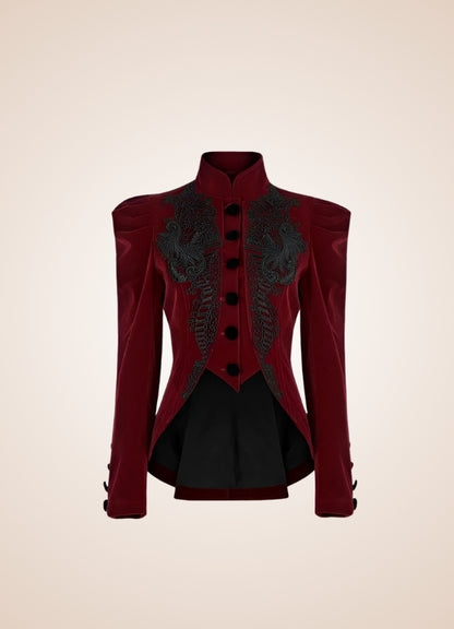 Victorian Burgundy Women's Jacket UK