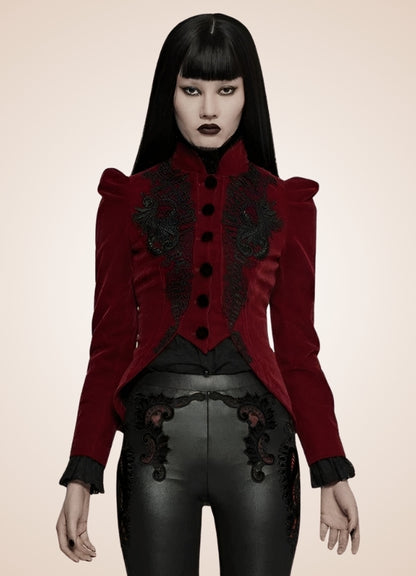 Victorian Burgundy Women's Jacket UK